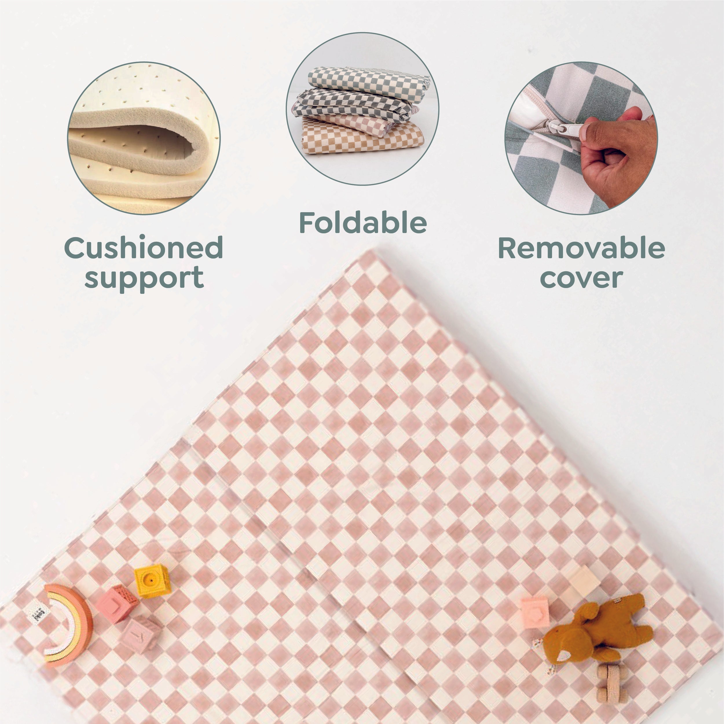 Terrazzo Clay Organic Cotton Mat