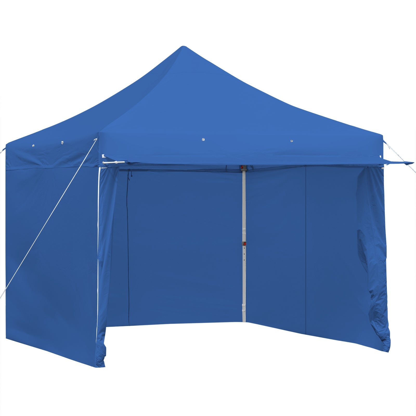 10 x 10 Feet Pop-up Gazebo with 5 Removable Zippered Sidewalls - Blue