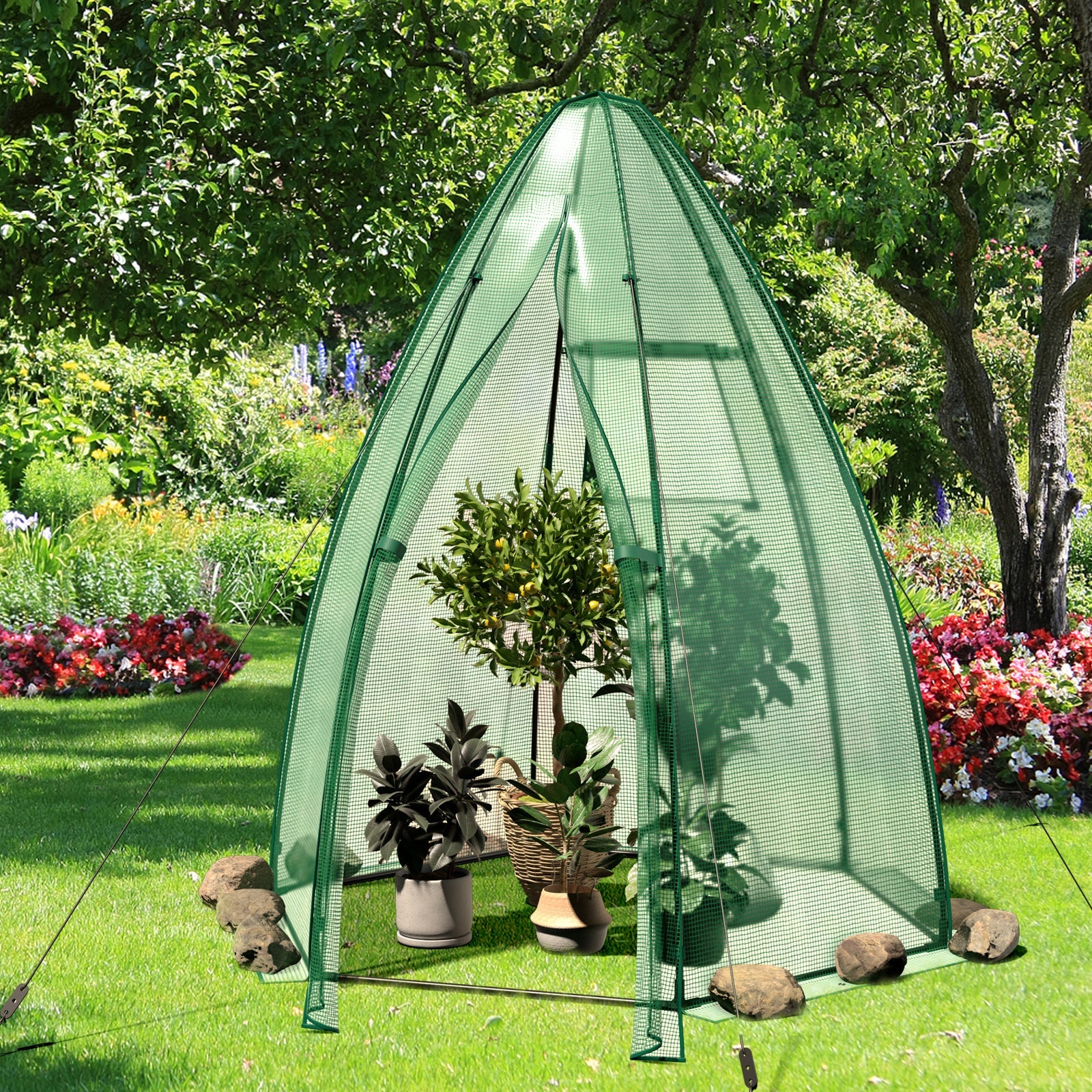 Portable Mini Greenhouse with All-Weather PE Cover
