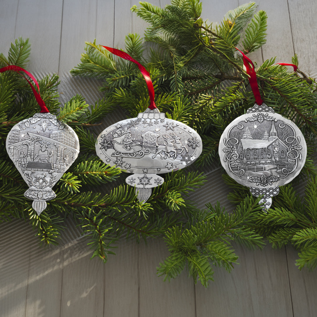Portraits of Christmas 3-Piece Ornament Set