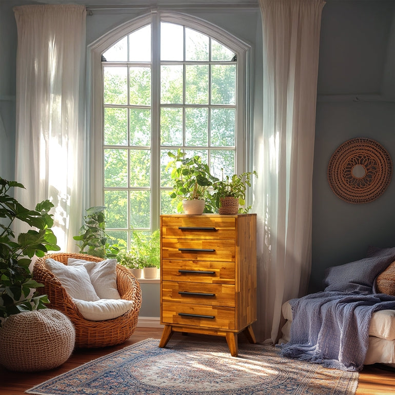 Acacia Linea Solid Wood Dresser