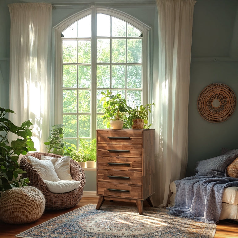 Acacia Linea Solid Wood Dresser
