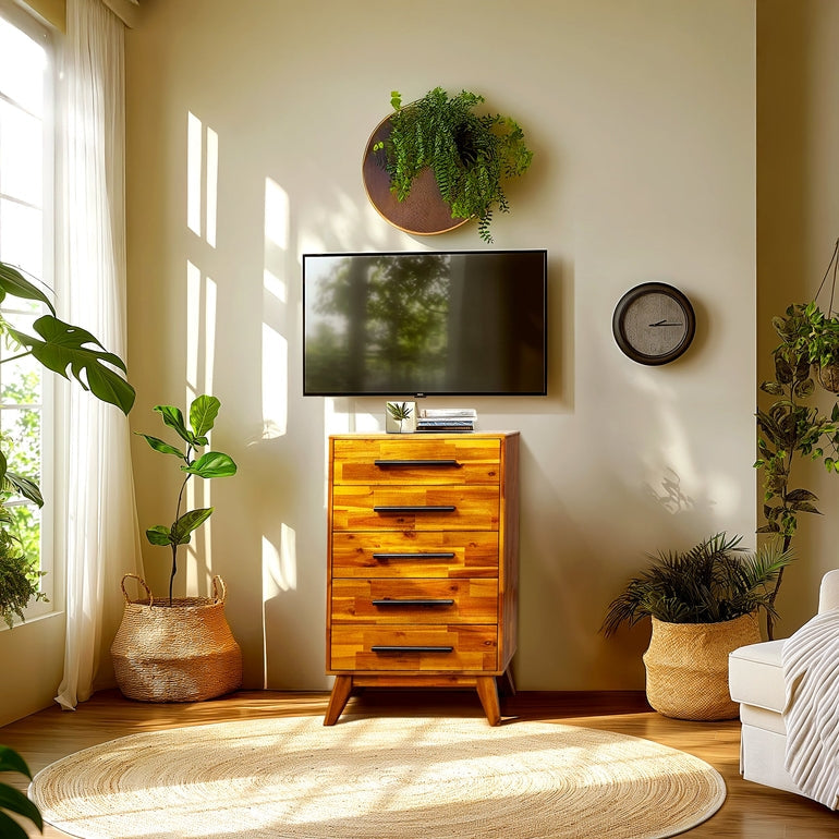 Acacia Linea Solid Wood Dresser