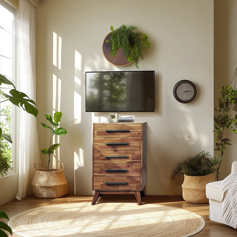 Acacia Linea Solid Wood Dresser