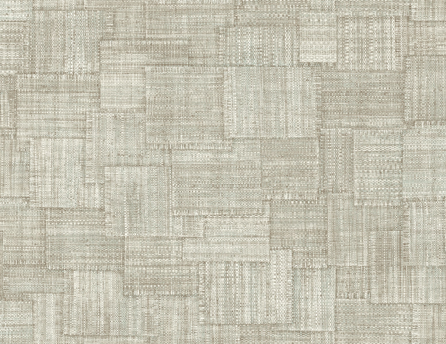 Raffia Woven Blocks Embossed Vinyl Unpasted Wallpaper