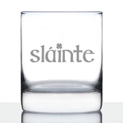 Slainte - Irish Cheers - Whiskey Rocks Glass - St Patricks Day