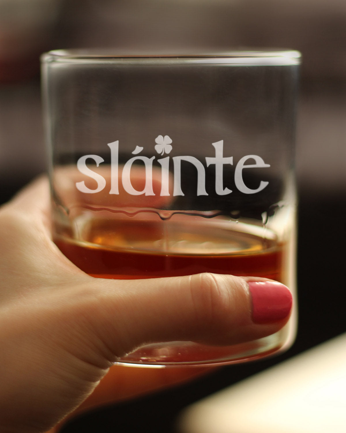 Slainte - Irish Cheers - Whiskey Rocks Glass - St Patricks Day