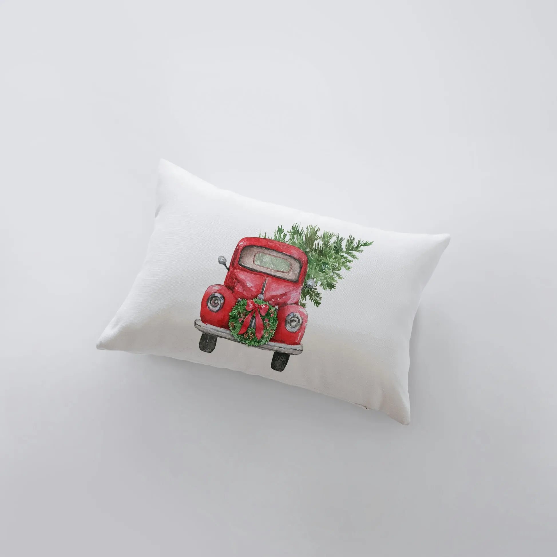 Red Christmas Truck | 18x12 | Wreath Pillow Cover | Red Truck | Christmas Decor | Throw Pillow | Home Decor | Room Decor | Sister Gift UniikPillows
