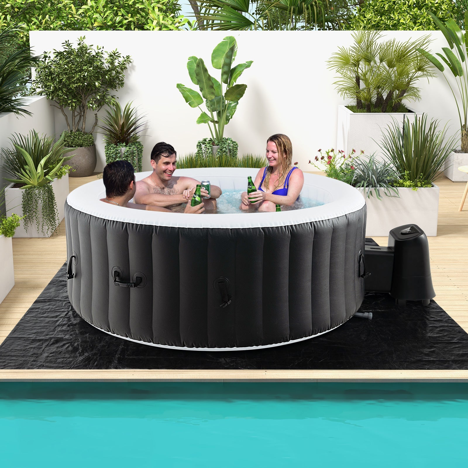 Linensnthings.com 70/80 Inches Round SPA Pool Hottub with 110/130 Air ...