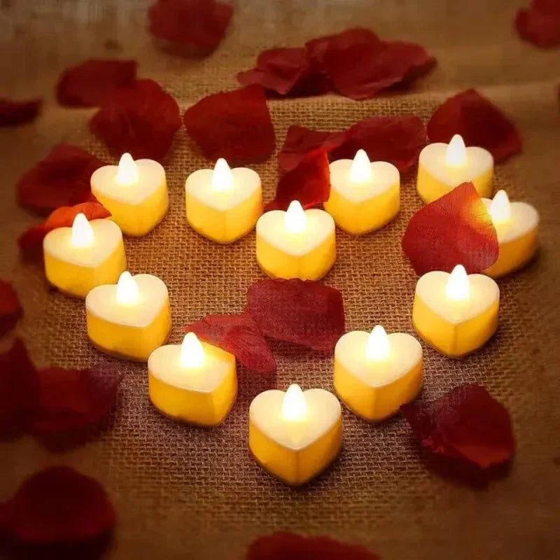 9-pcs Heart-Shaped Scented Tea Candles – Valentine's Day