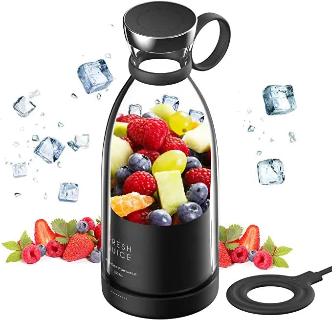 Portable Mini Juice Blender Bottle with Wireless Charging