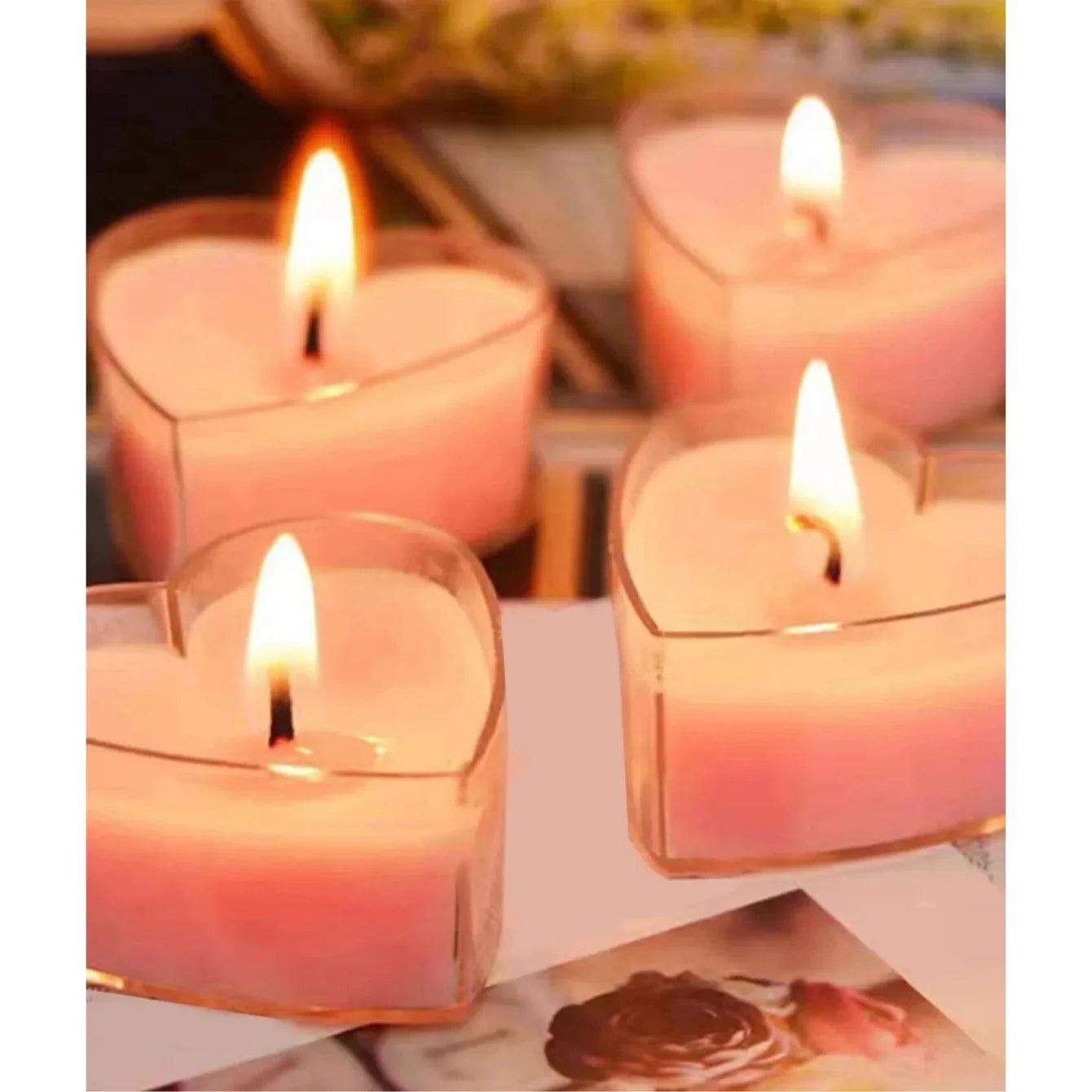 9-pcs Heart-Shaped Scented Tea Candles – Valentine's Day