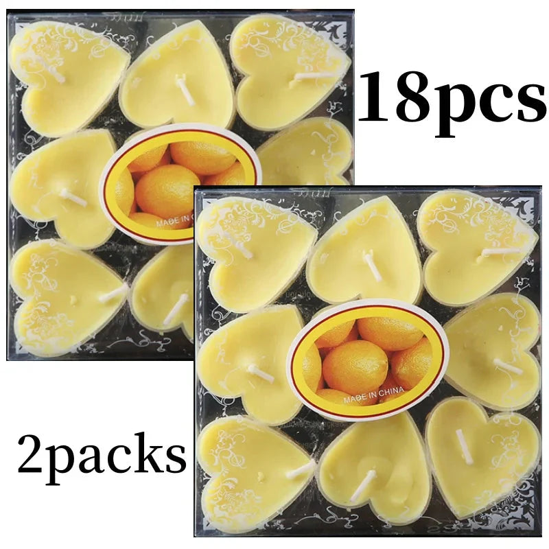 9-pcs Heart-Shaped Scented Tea Candles - Valentine's Day