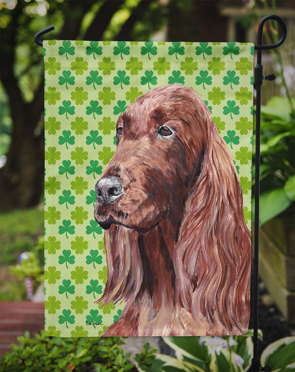 Irish Setter St Patrick's Irish Garden Flag