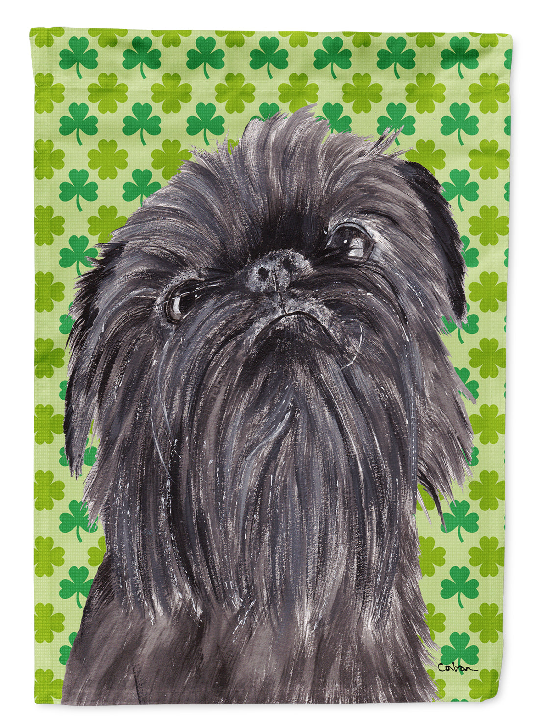 Brussels Griffon St Patrick's Irish Garden Flag