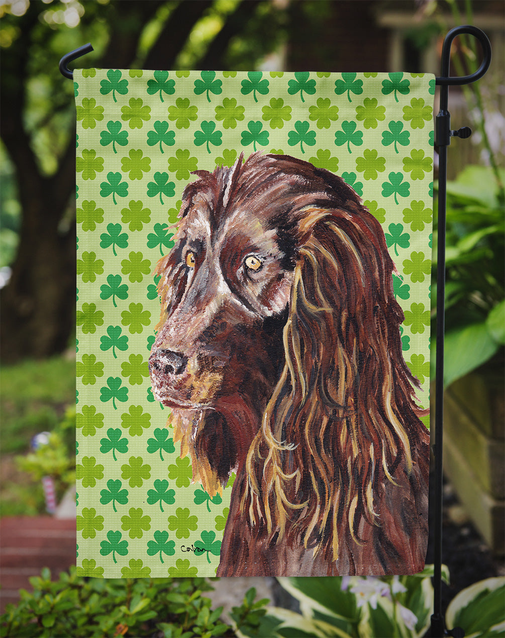 Boykin Spaniel St Patrick's Irish Garden Flag