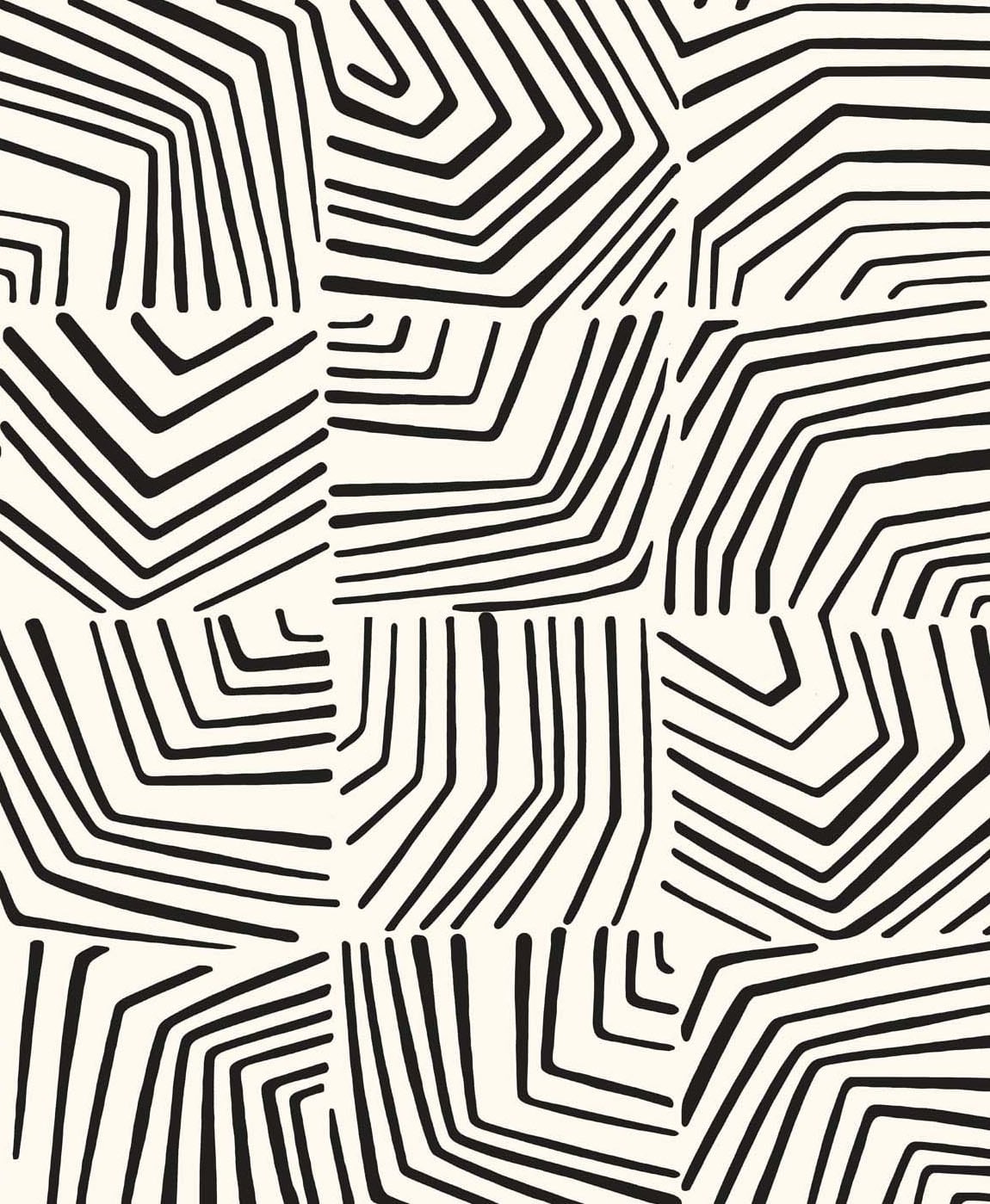 The Simple Life Linework Maze Abstract Unpasted Wallpaper