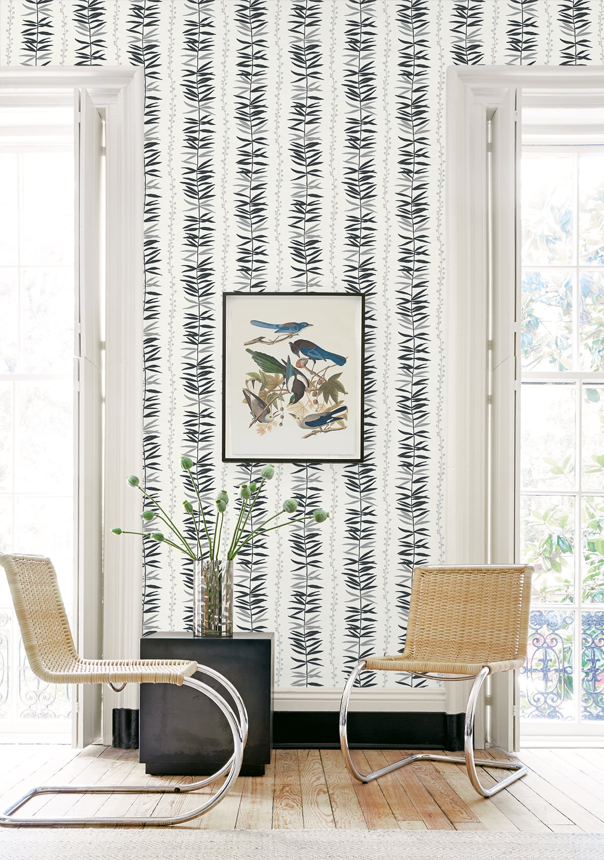 The Simple Life Summer Garland Botanical Unpasted Wallpaper