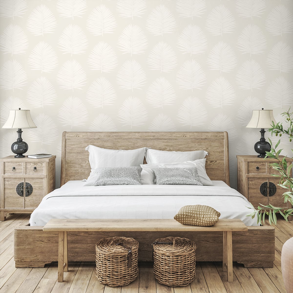 The Simple Life Island Palm Coastal Unpasted Wallpaper