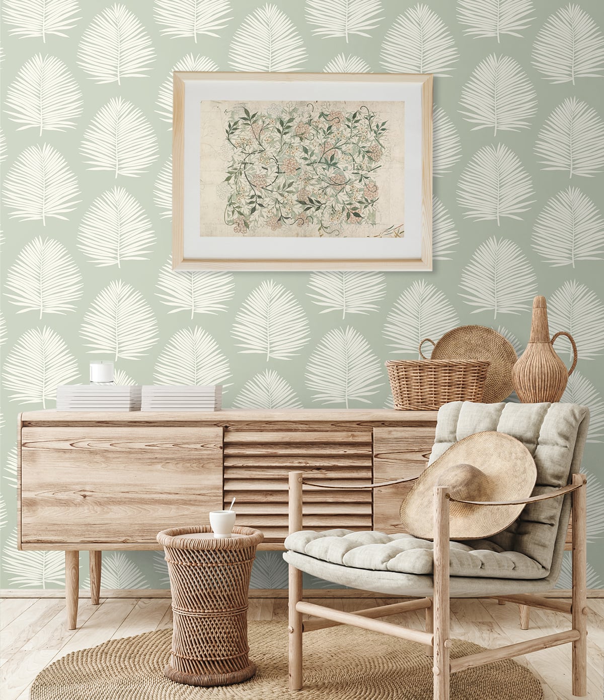 The Simple Life Island Palm Coastal Unpasted Wallpaper