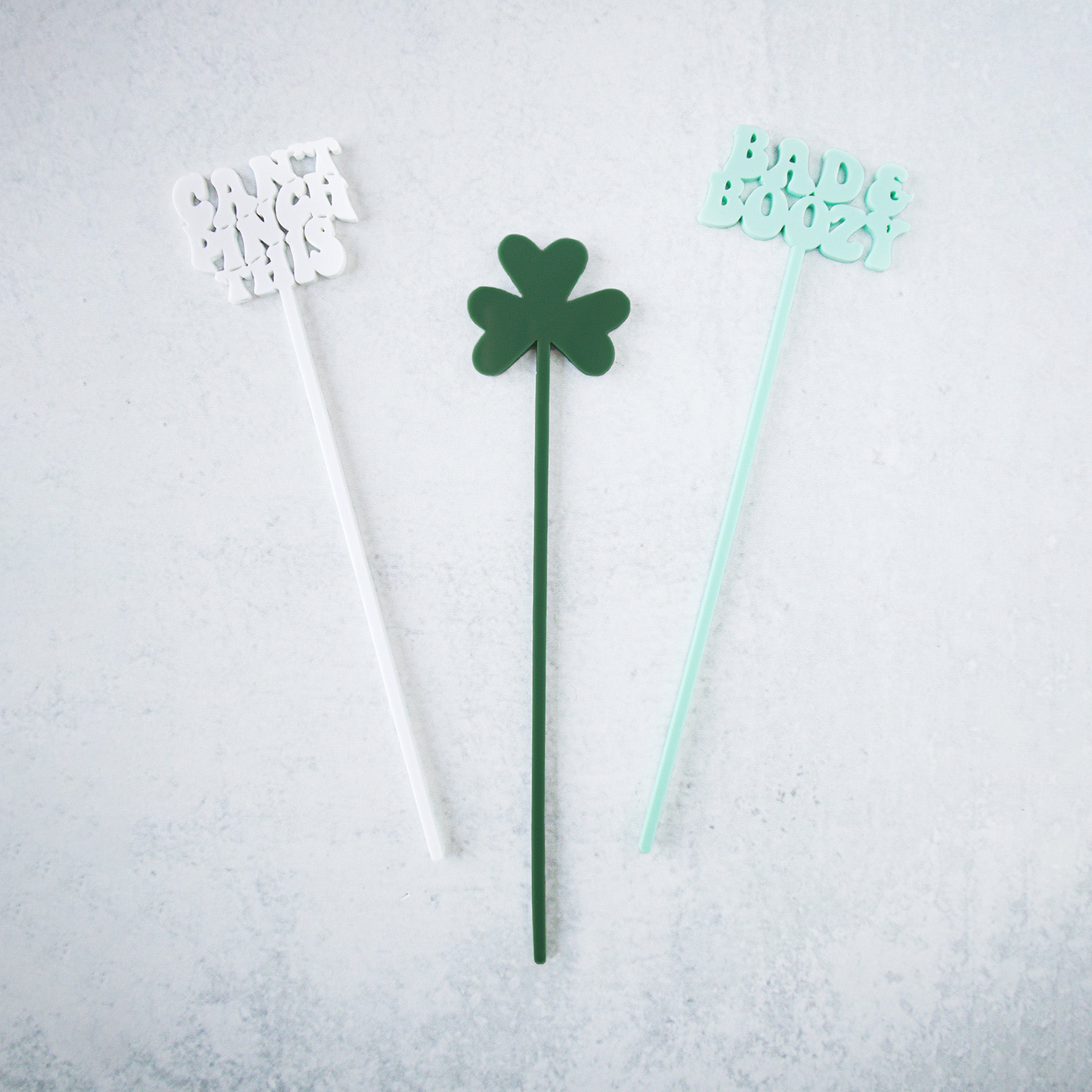 The Cotton and Canvas Co. St. Patrick's Day Drink Stirrers, Set of 12