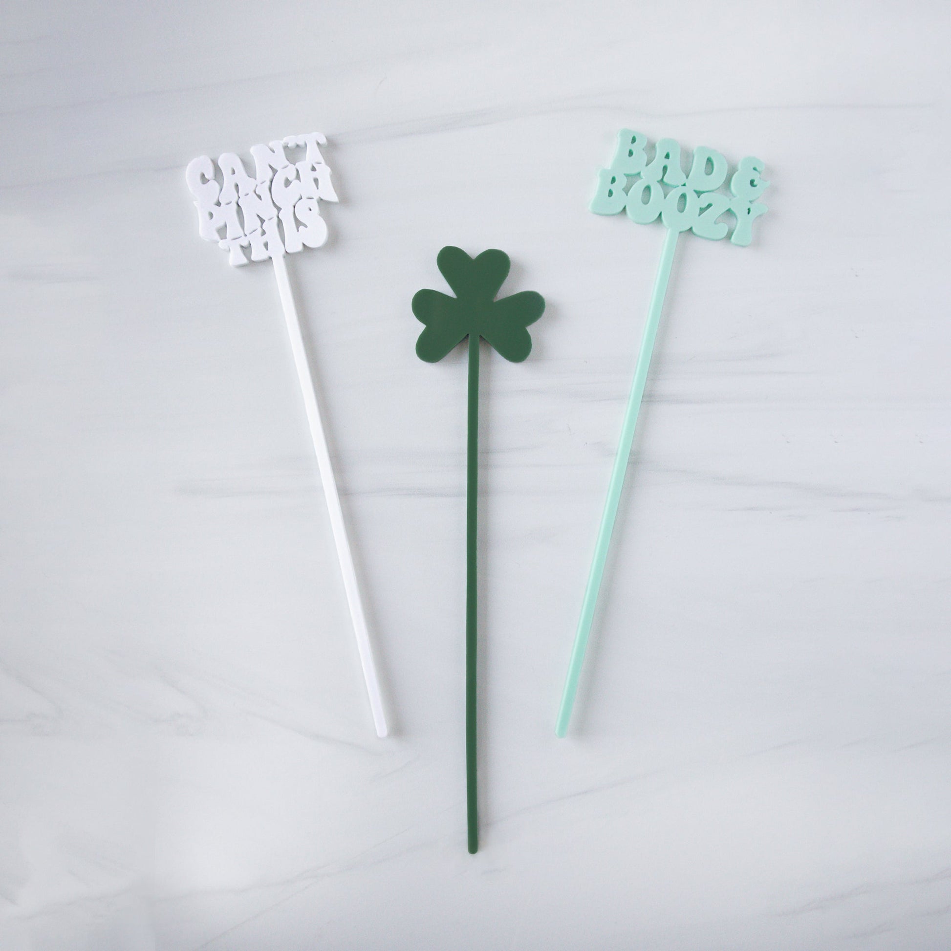 The Cotton and Canvas Co. St. Patrick's Day Drink Stirrers, Set of 12