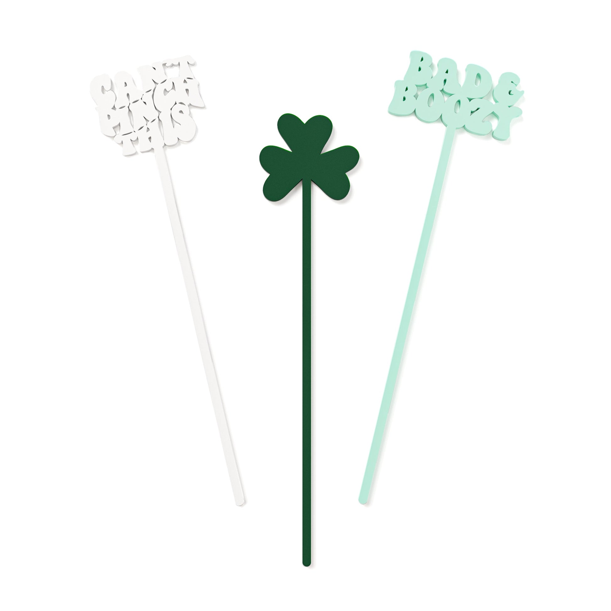 The Cotton and Canvas Co. St. Patrick's Day Drink Stirrers, Set of 12