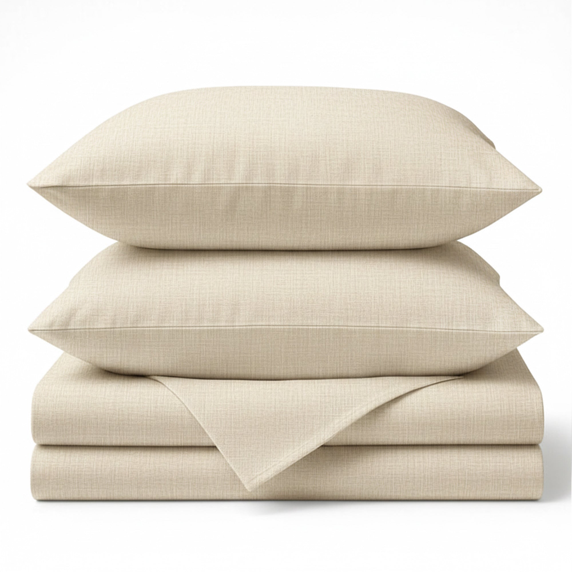 Bamboo Cotton Bed Sheets - Sand