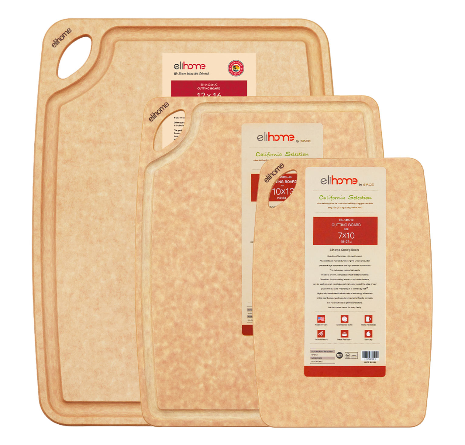 Classic Series 3 Piece Cutting Board Set