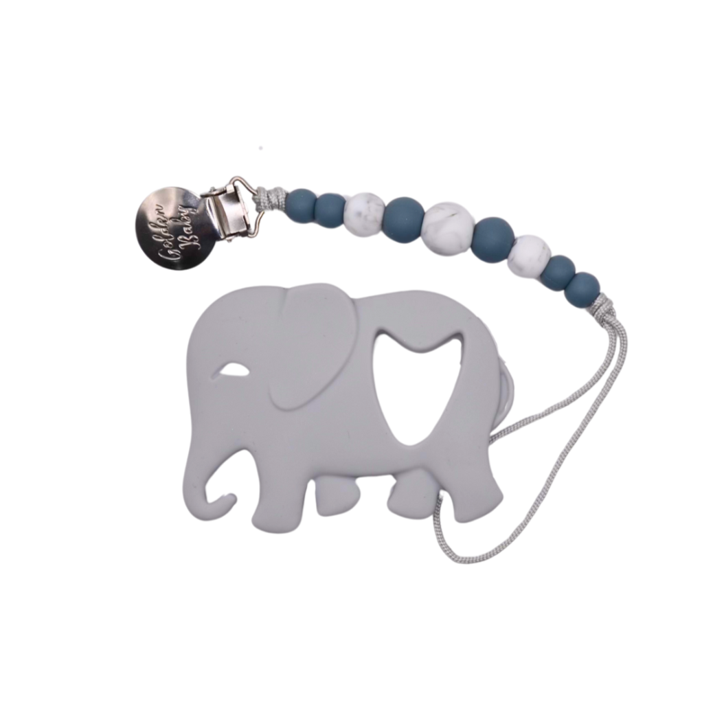 Elephant Teether Set -  Grey