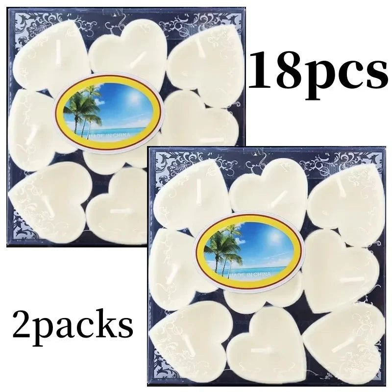 9-pcs Heart-Shaped Scented Tea Candles – Valentine's Day