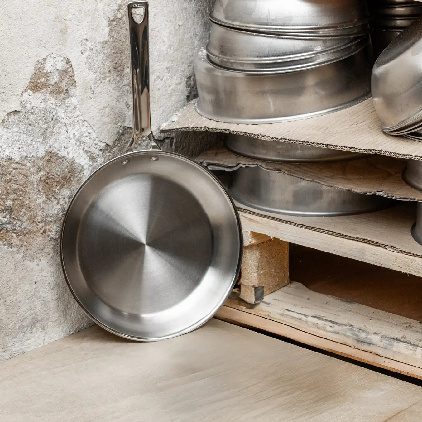 Cristel 2 stainless steel Frying pans Set