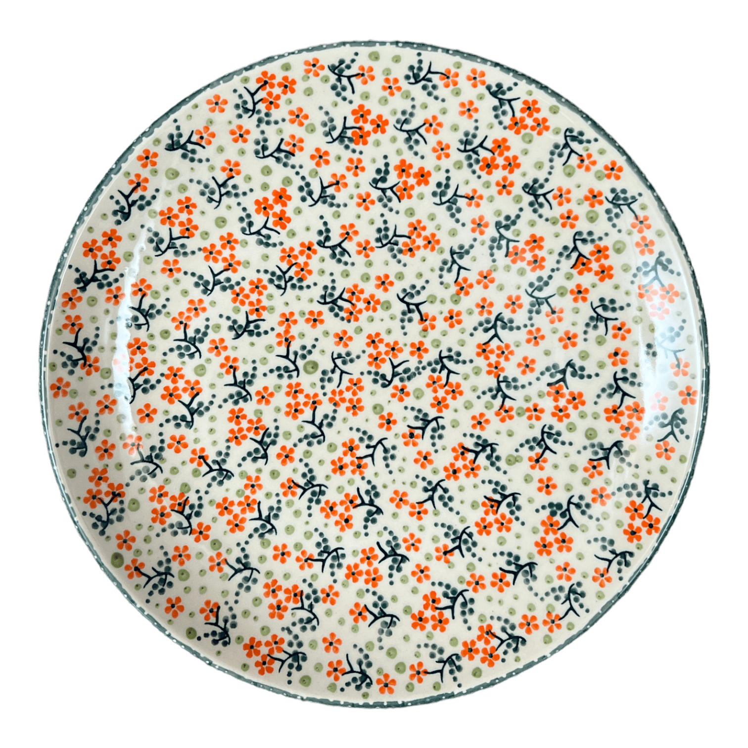 Plate, Round, Dinner, 10" in "Peach Blossoms" by Manufaktura | T132S-AS46 by The Polish Pottery Outlet