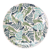 Plate, Round, Dinner, 10" in "Scattered Ferns" by Manufaktura | T132S-GZ39 by The Polish Pottery Outlet