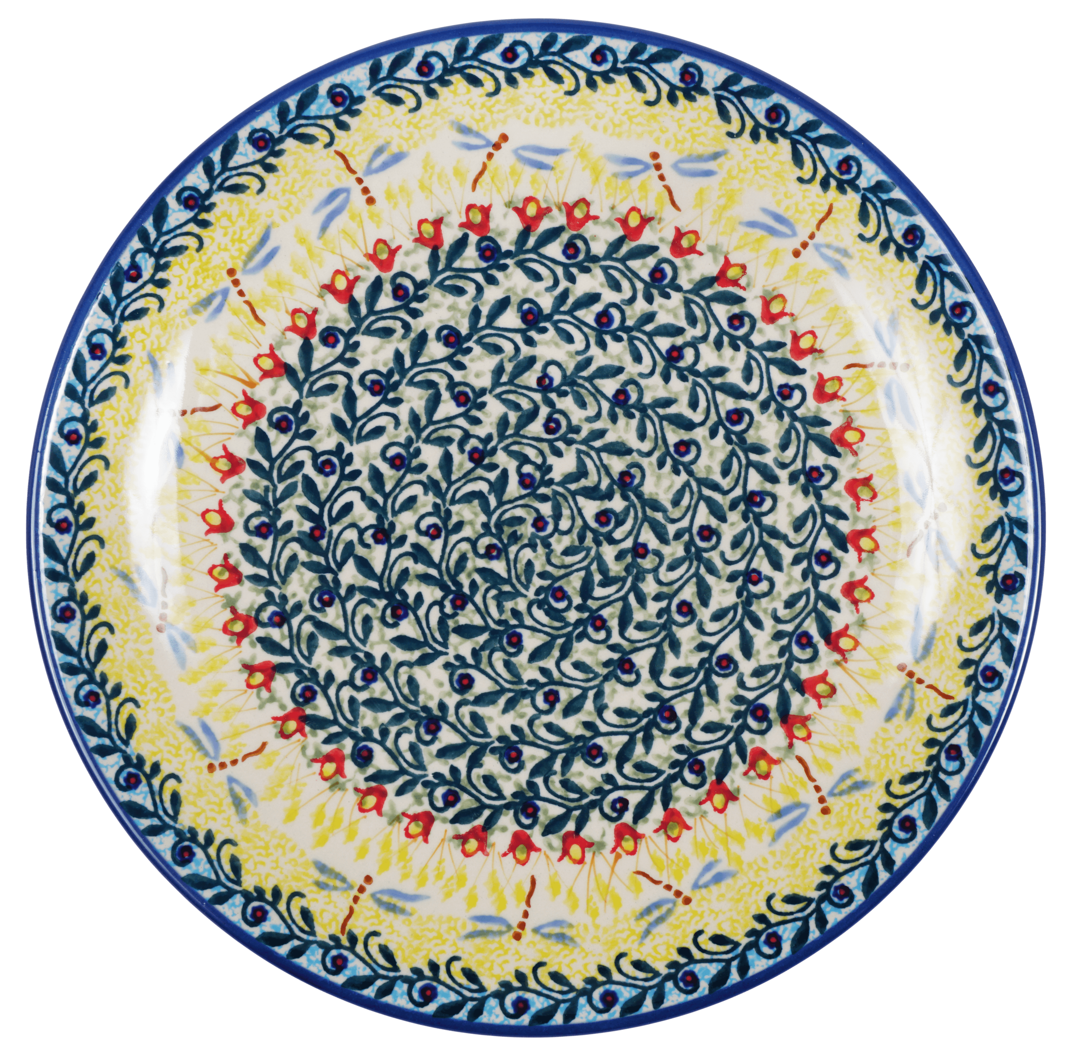 Plate, Round, Dinner, 10" in "Dragonfly Delight" by Manufaktura | T132S-JZ36 by The Polish Pottery Outlet