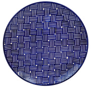 Plate, Round, Dinner, 10" in "Blue Basket Weave" by Manufaktura | T132U-32 by The Polish Pottery Outlet
