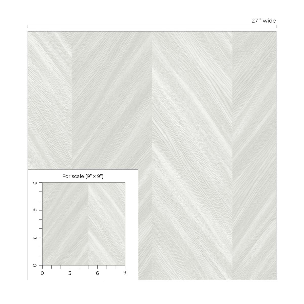 Even More Textures Faux Chevron Wood Embossed Vinyl Unpasted Wallpaper