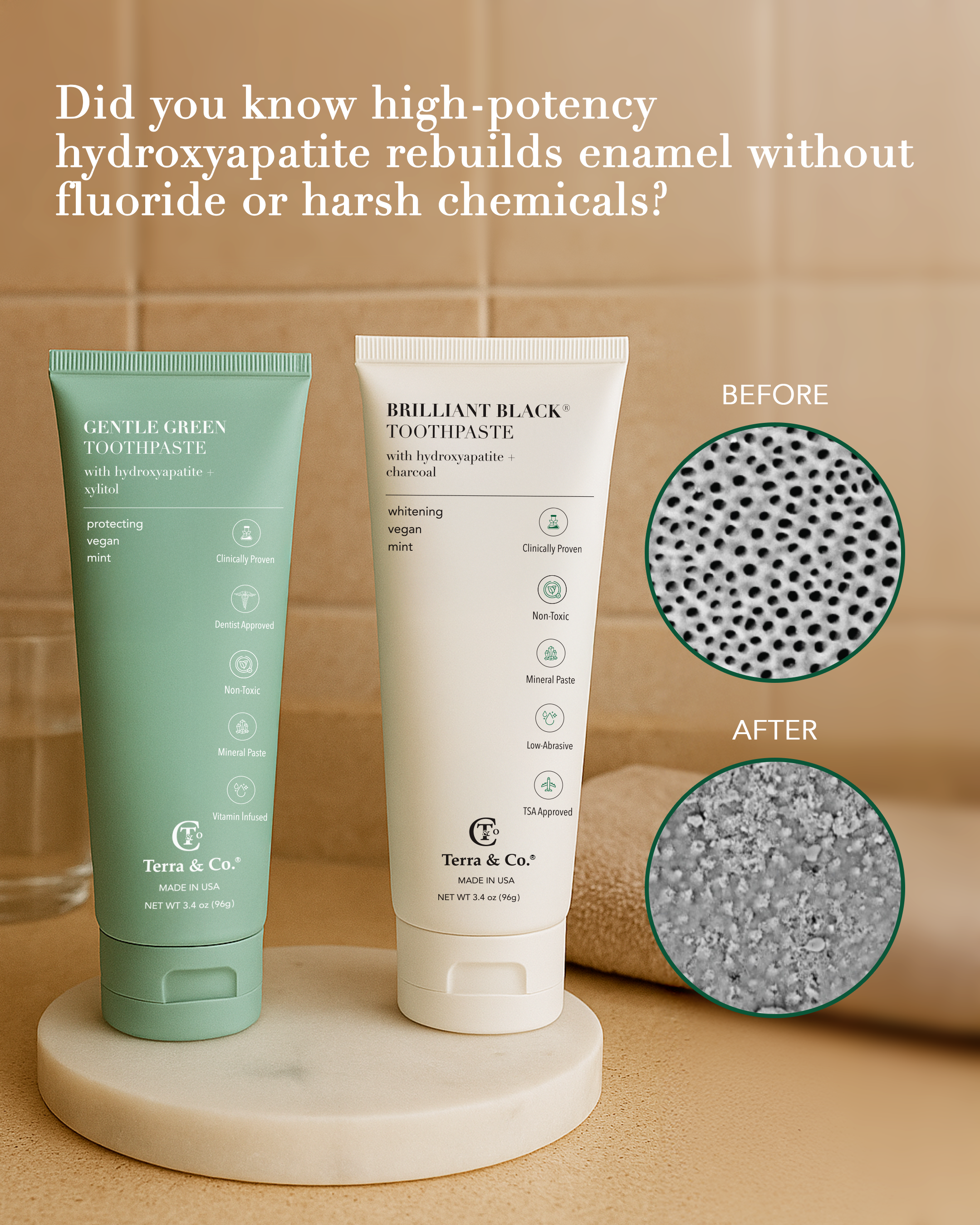 Brilliant Black® Charcoal Whitening Toothpaste with Micro-Hydroxyapatite