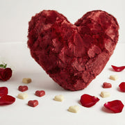 Romantic Valentine Heart Shaped Red Throw Pillow