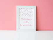 Personalised Valentine's At Surname, Wall Decor Print