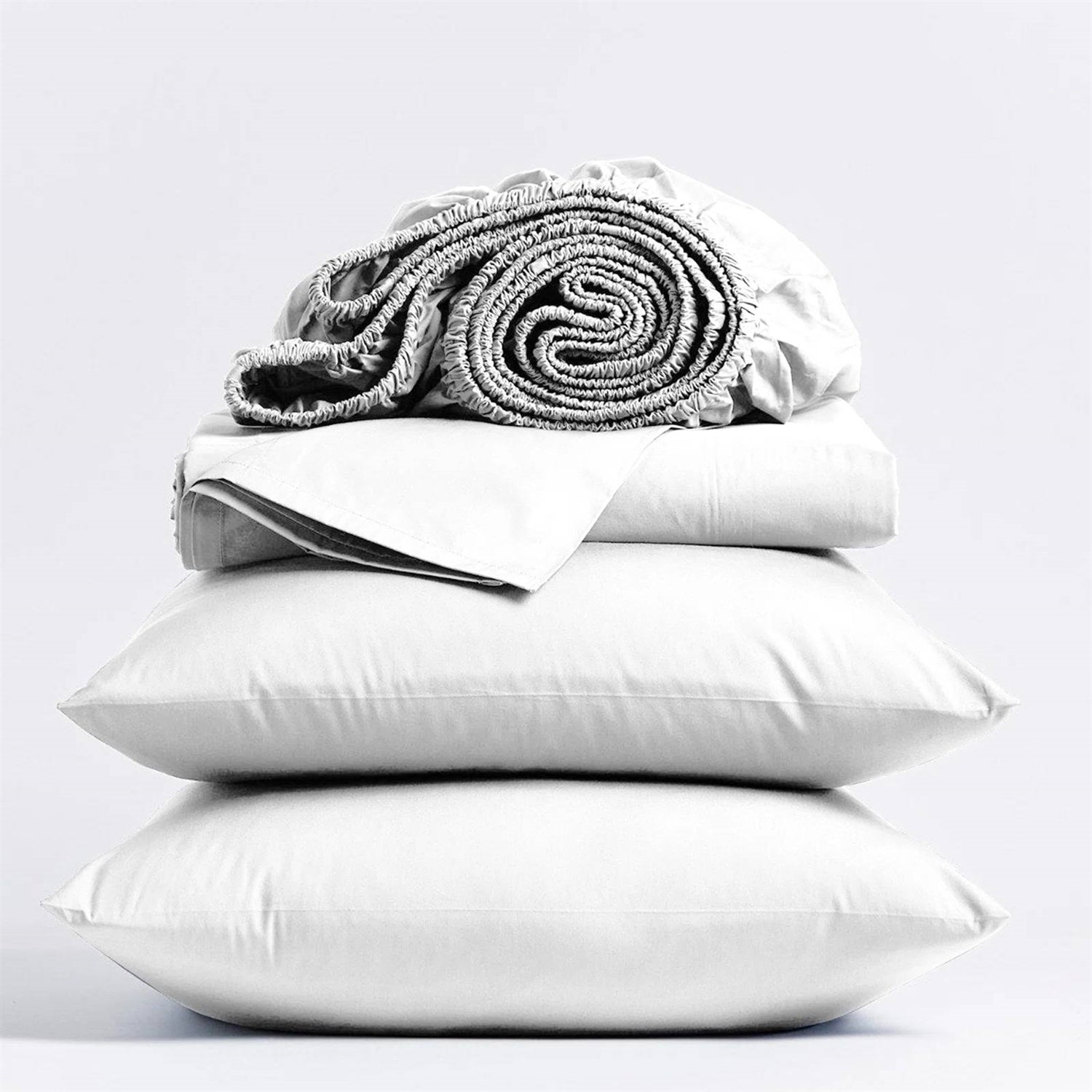 Full Size, White Organic Cotton Sheet Set
