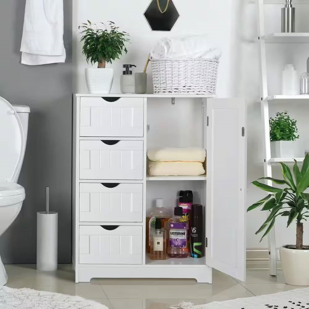 Farmhouse 4-Drawer Bathroom Linen Cabinet