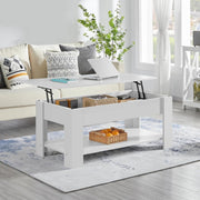 Lift-Top Coffee Table in White Wood Finish