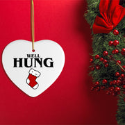 Well Hung Funny Christmas Ornament Ornament OrnamentallyYou 