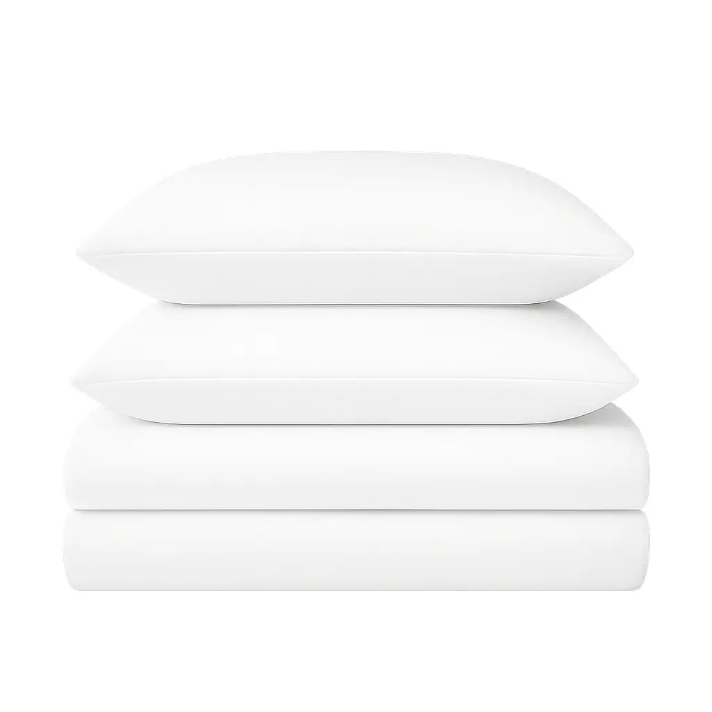 100% Cotton Duvet Cover Set, White - Classic Hotel Collection