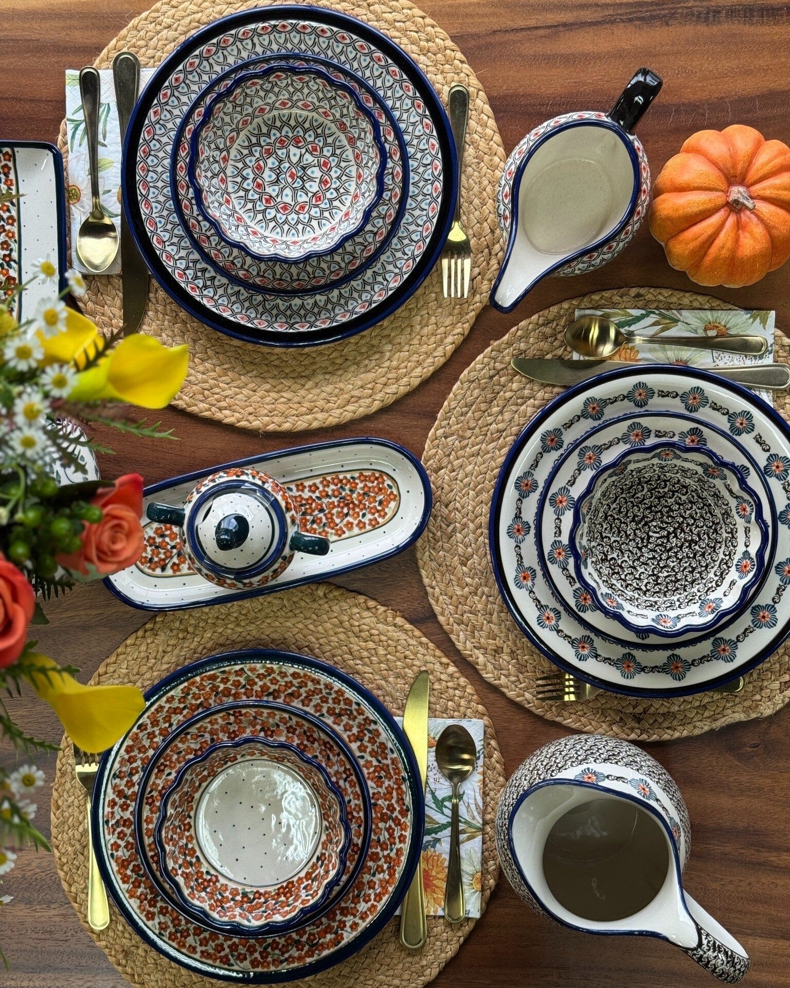 Plate, Round, Dinner, 10.75" Plate in "Beaded Turquoise" by Zaklady | Y1014-DU203 by The Polish Pottery Outlet