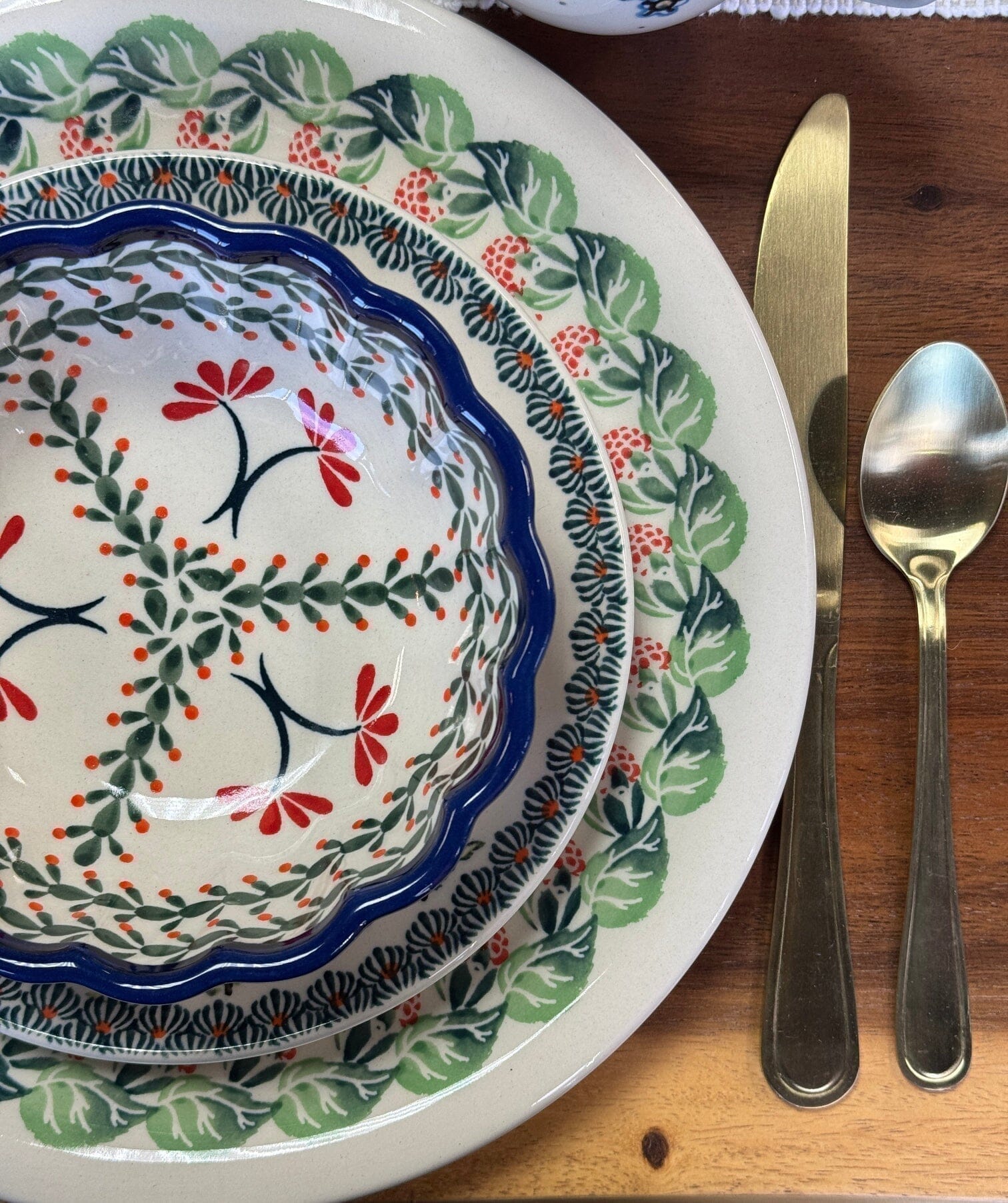 Plate, Round, Dinner, 10.75" Plate in "Raspberry Delight" by Zaklady | Y1014-D1170 by The Polish Pottery Outlet