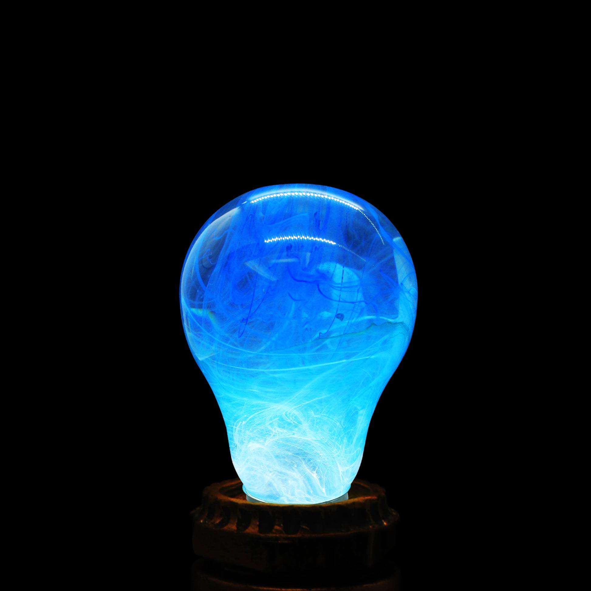 blue and white smoke style EP Light bulb
