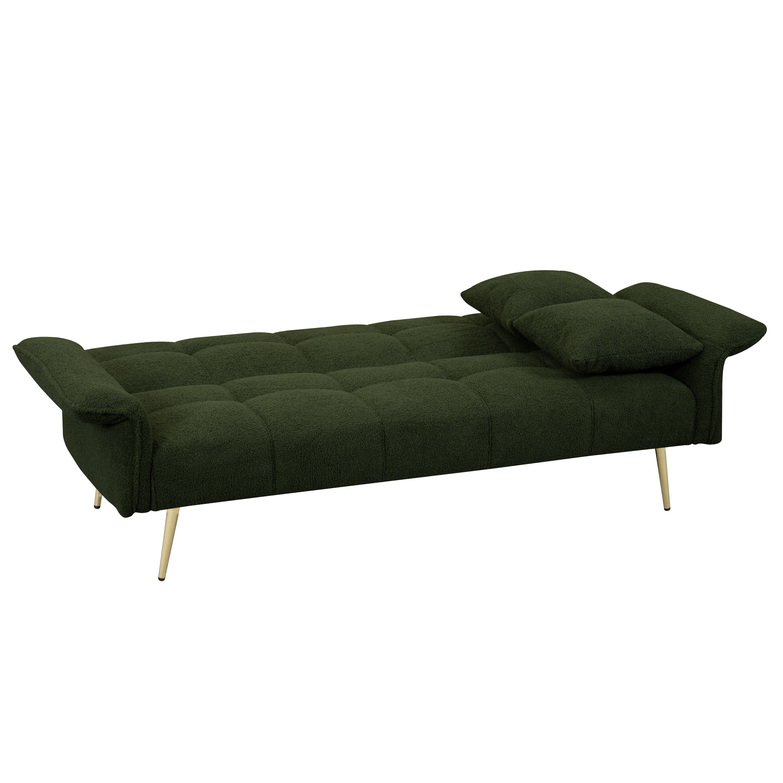 70.1 'Futon Sofa Bed with Folding Armrests
