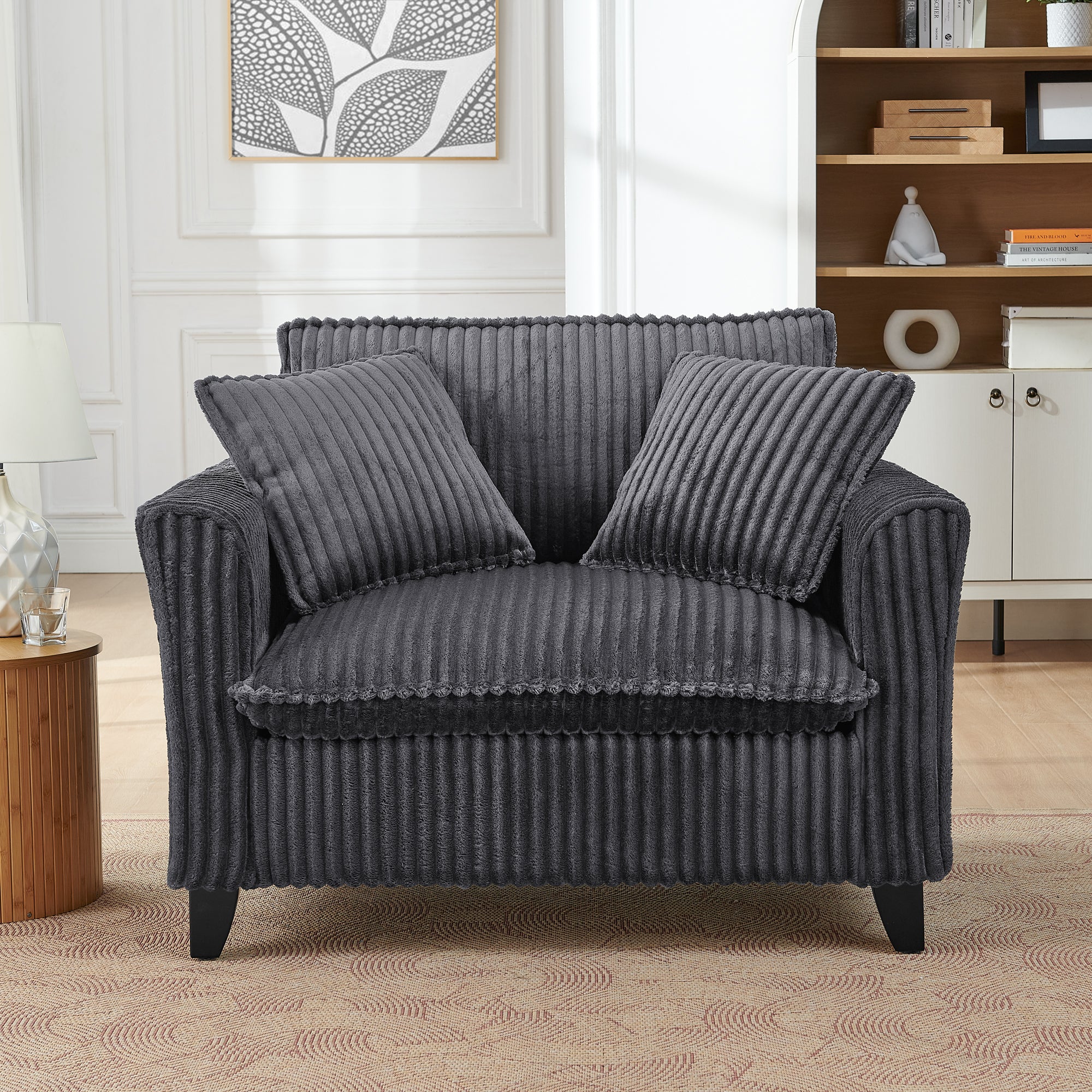 Lazy Sofa Chair with a Backrest - Grey